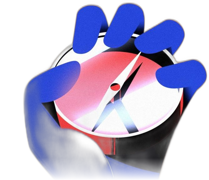 Illustration of a hand holding a compass — SignalorAI guiding your AI search strategy